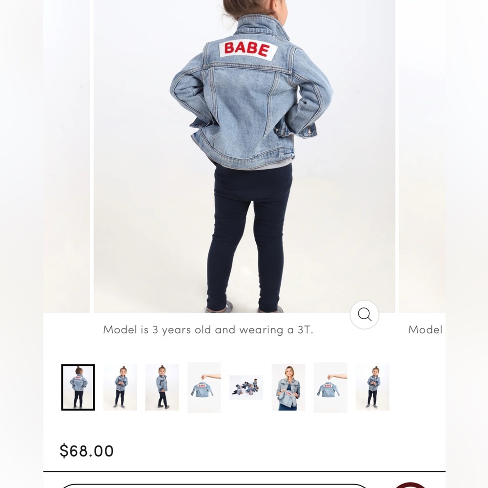 Ingrid & Isabel Kids Denim Jacket with Red Accent